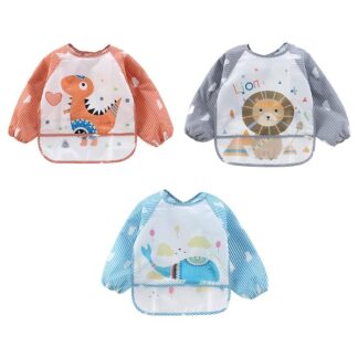 Tablier imperméable à manches longues pour bébé et enfant
