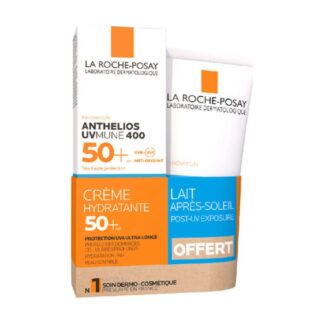 Roche-Posay Anthelios UVMune 400 SPF50+ Crème Hydratante 50 ml + Lait Après-Soleil 75 ml Offerr