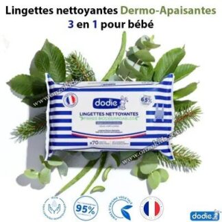 Lingettes Nettoyantes Dermo-Apaisantes Dodie. 