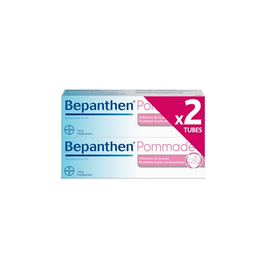 Bepanthen Pommade 5%, un médicament de la marque Bayer.