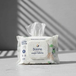 Biolane – 54 Lingettes Papier Toilette Humides pour Enfants