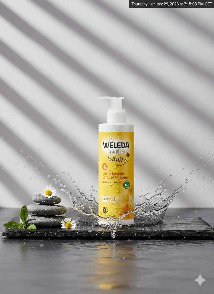 Weleda Baby – Crème lavante Corps et Cheveux.
